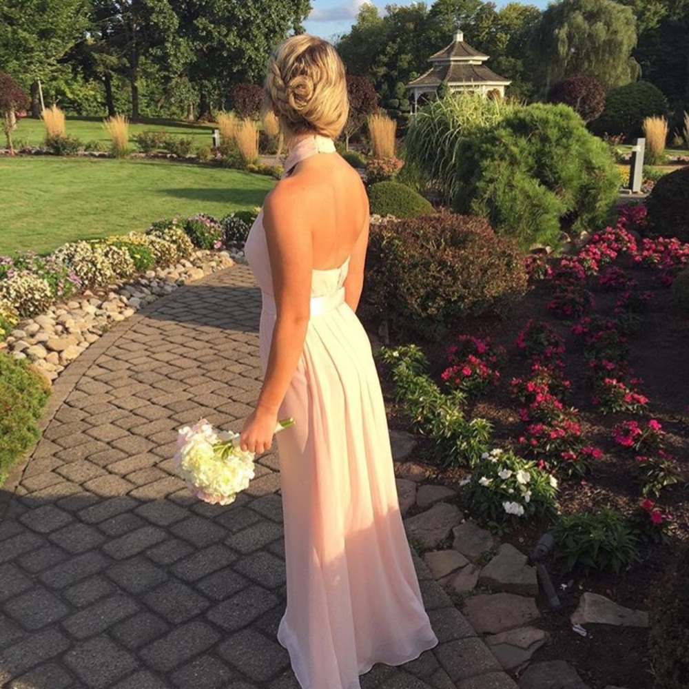 Light pink prom dress
